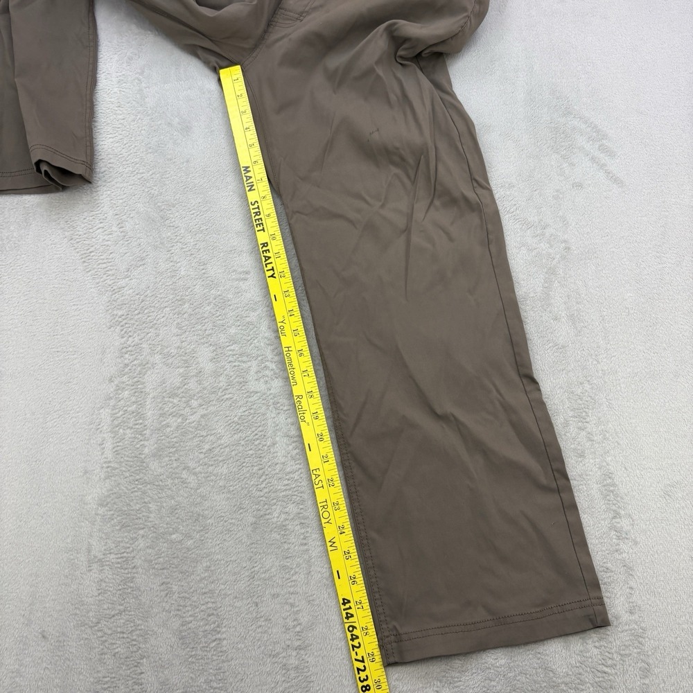 PrAna Pants Mens 36x30 Brown Slim Fit Nylon Stretch Elastic Waist Outdoor Hiking - Picture 11 of 15